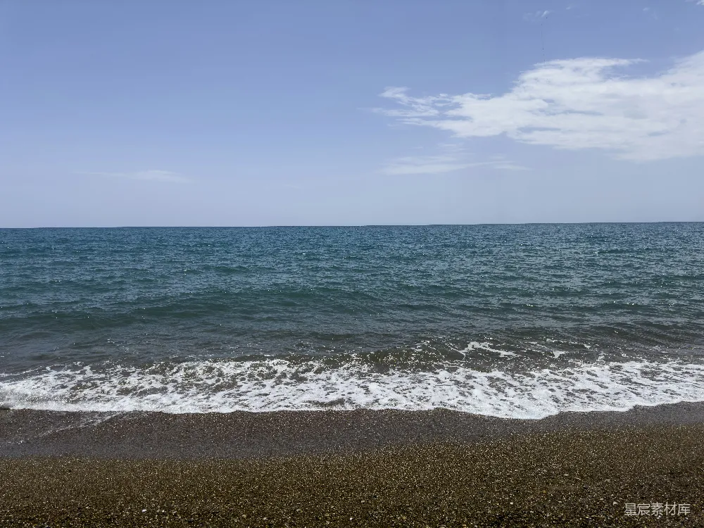 高清摄影  海滩上看海的景色