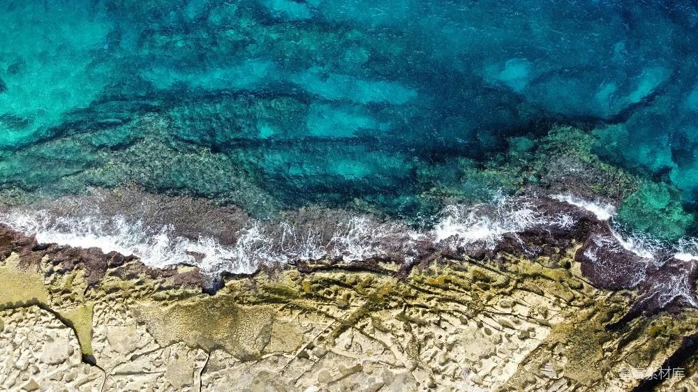 高清摄影 壁纸 海洋和陆地的俯瞰图