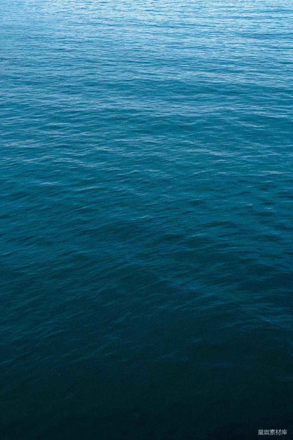 高清摄影  深蓝色的海洋水面上有柔和的波纹。