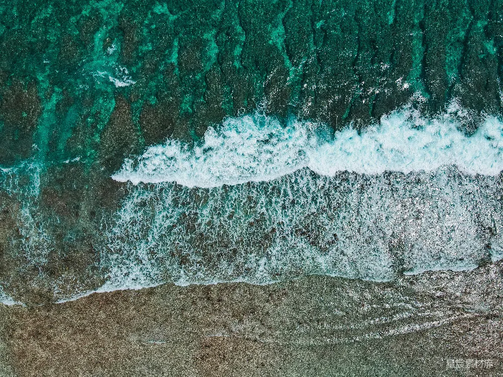 高清摄影  海洋波浪的空中俯瞰