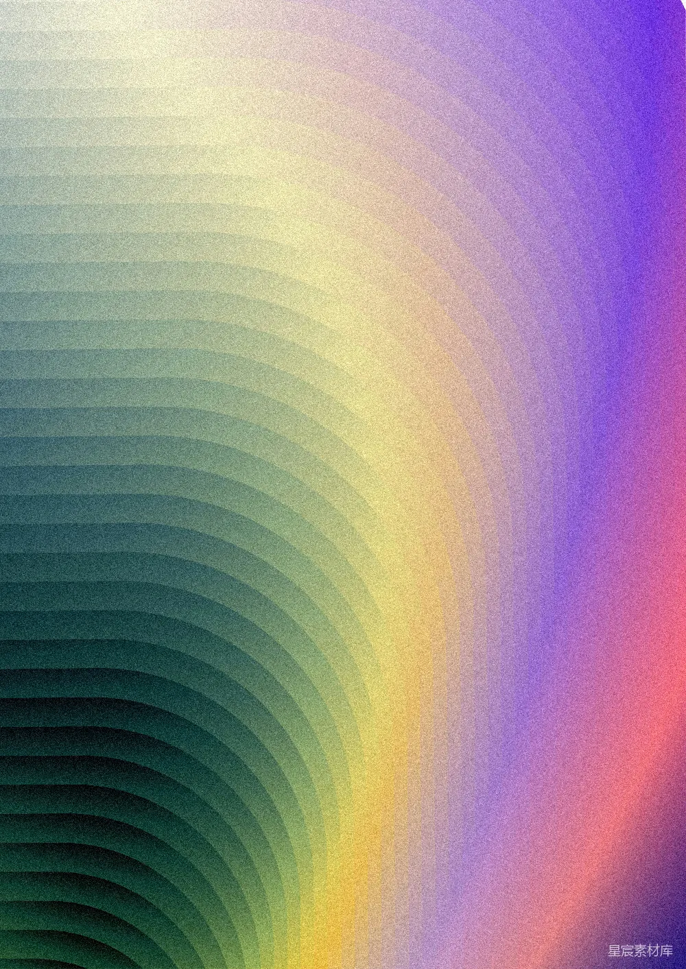 高清摄影  弯曲的鲜艳渐变色搭配纹理感