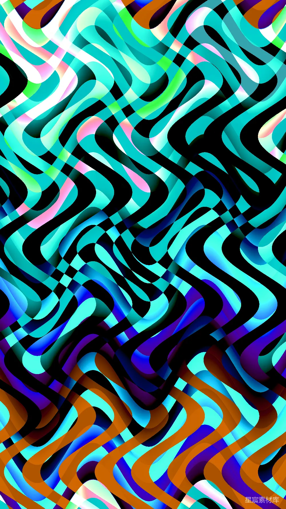 高清摄影  抽象波浪图案，色彩鲜艳