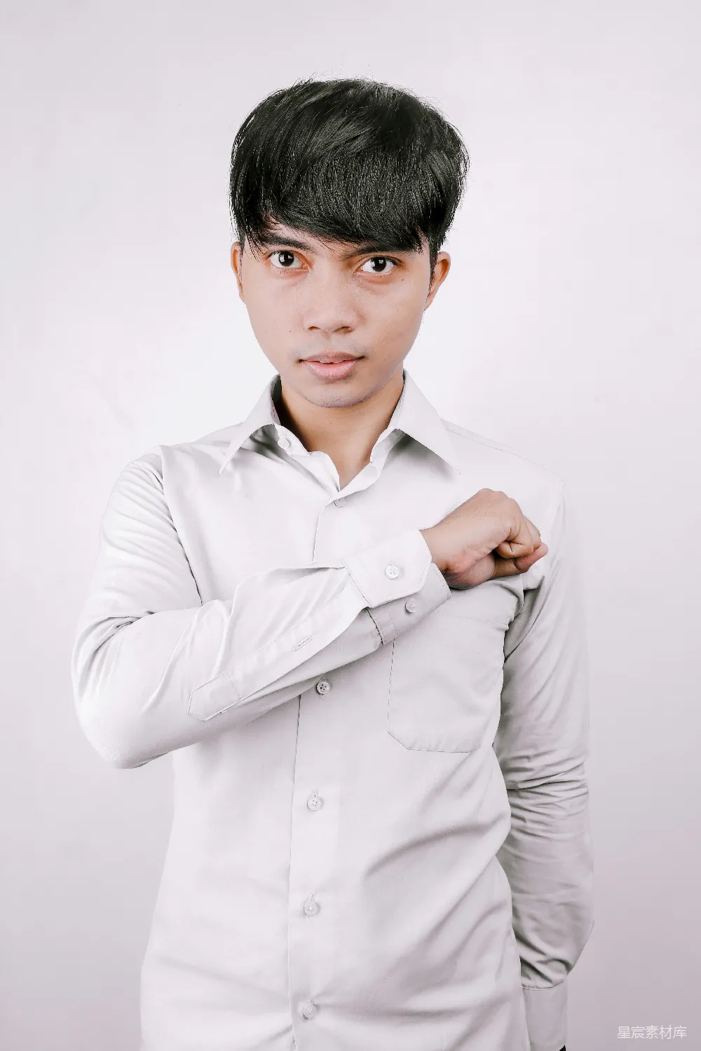 高清摄影 人物 穿白色衬衫的男人