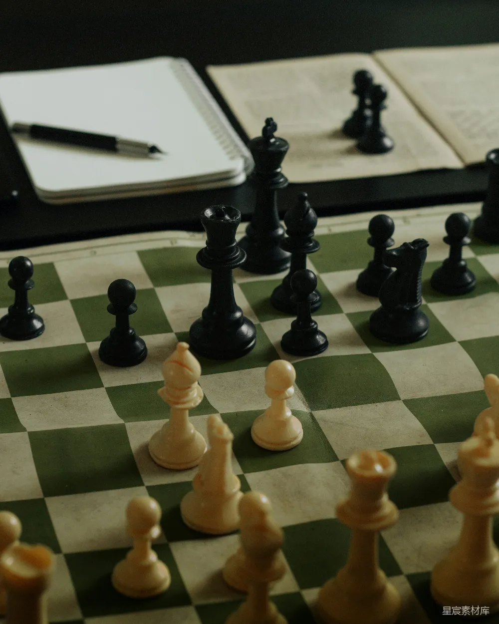 高清摄影  棋盘上的棋子