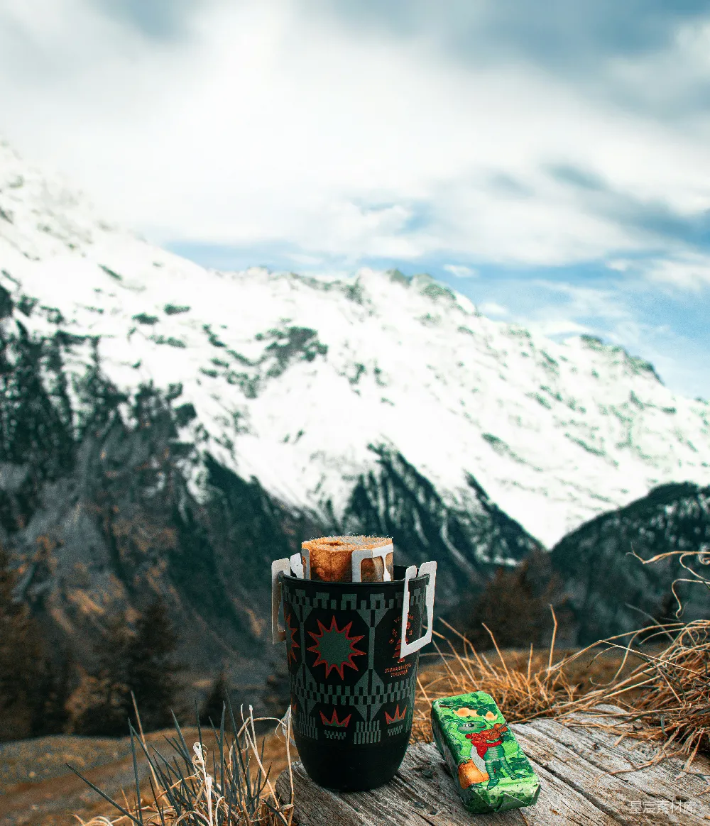 高清摄影 旅行 自然 电影 壁纸 春天 咖啡伴随着山景。