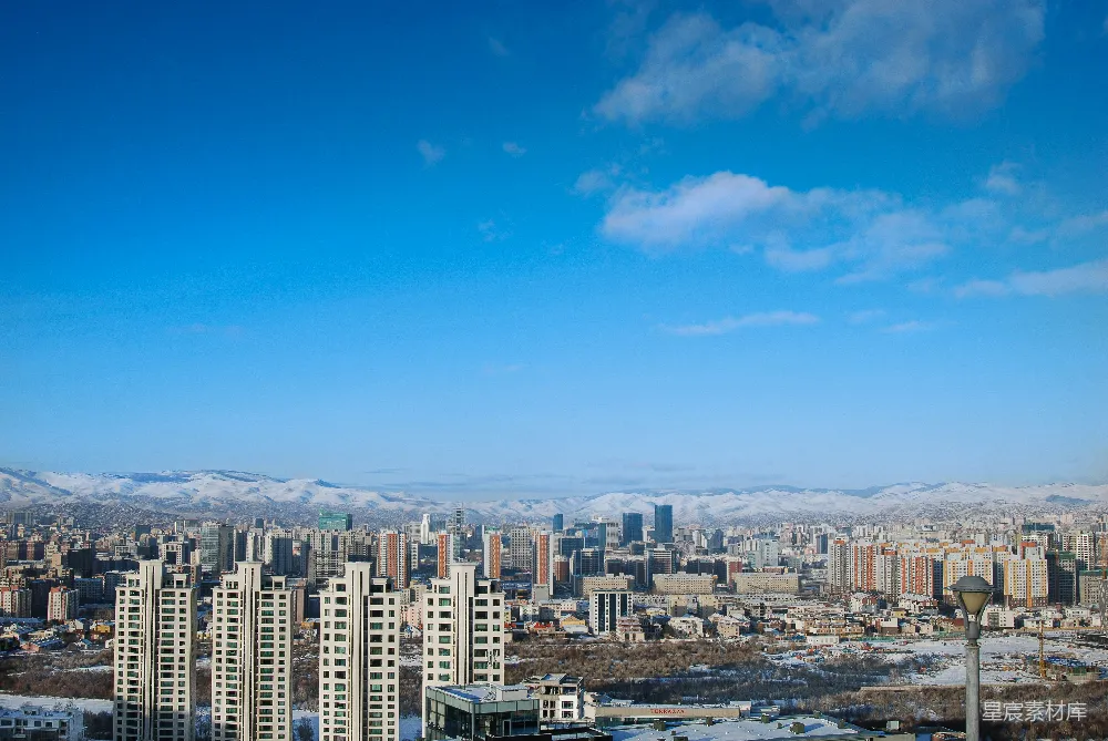 高清摄影  白天蓝天下的城市建筑