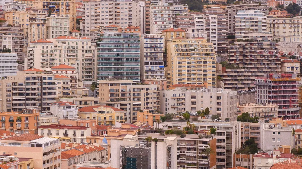 高清摄影  白天的城市建筑物俯瞰图