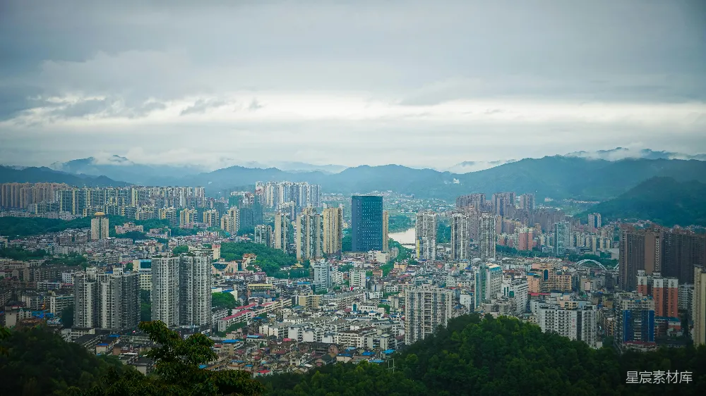 高清摄影  白天的城市建筑俯瞰图