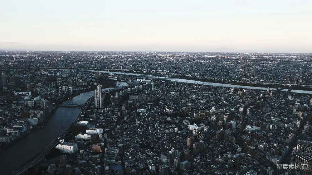 高清摄影  白天的城市建筑航拍图