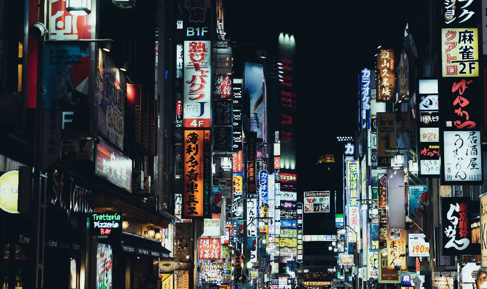 高清摄影  夜晚街上行走的人们