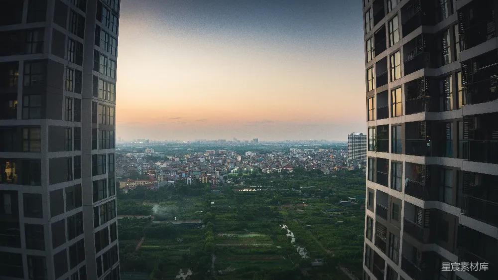 高清摄影  从高楼俯瞰城市景色