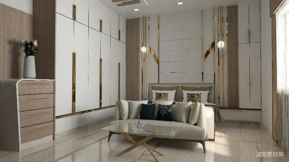 高清摄影 壁纸 一个客厅，里面有沙发和桌子。