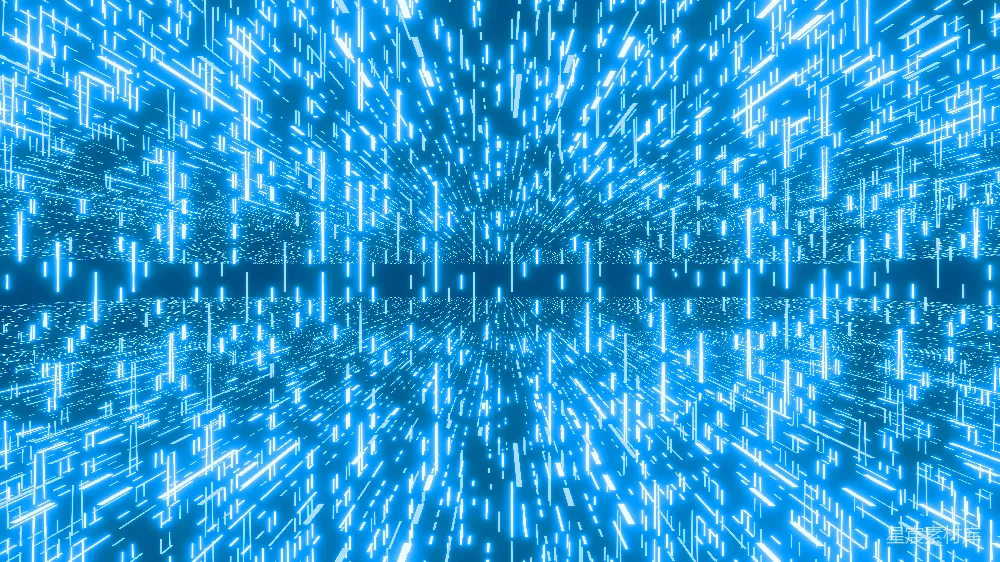 高清摄影  蓝光线条构成了一种数字化、未来感十足的图案。