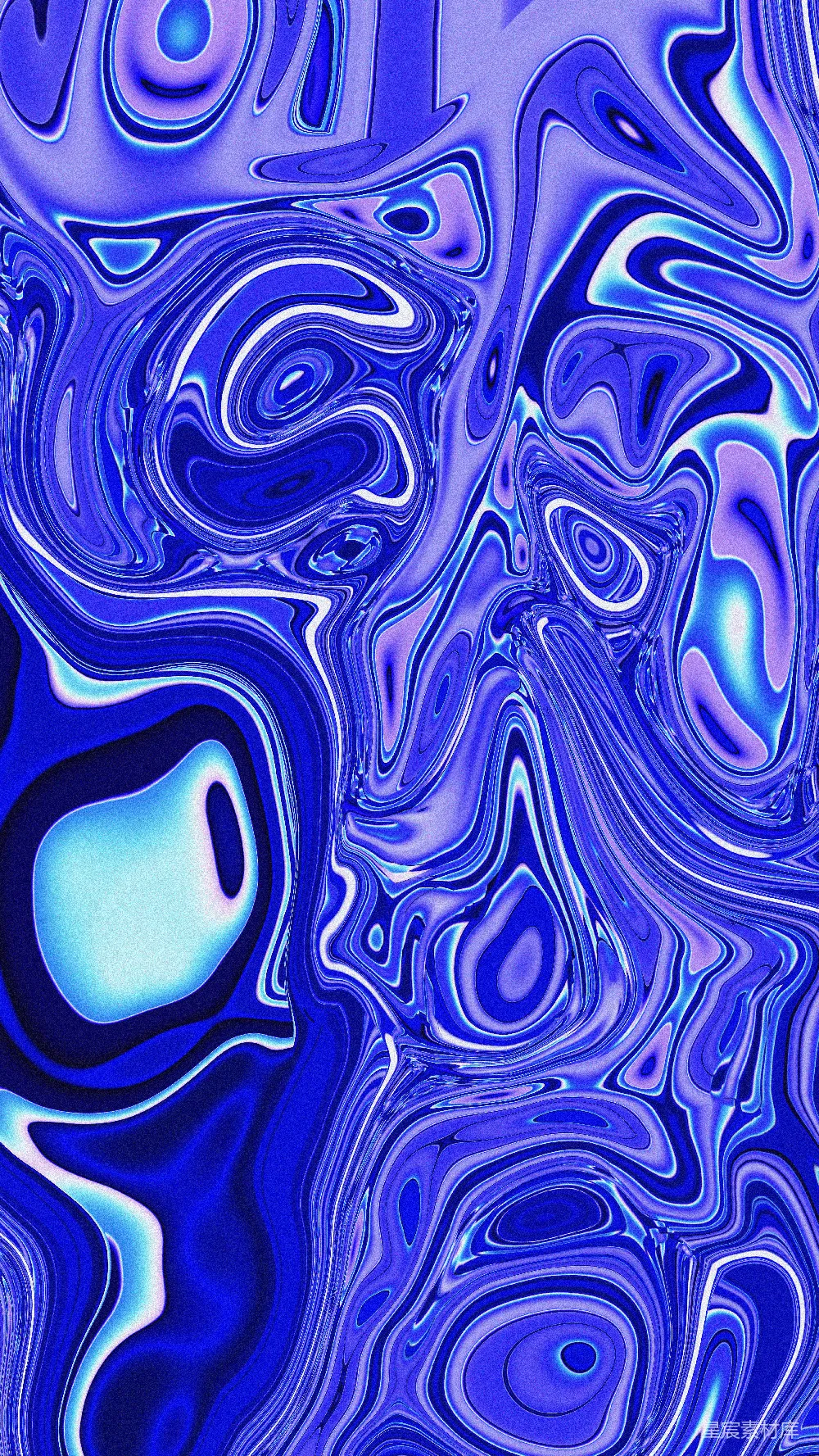 高清摄影  抽象的蓝色和紫色旋涡液体图案。