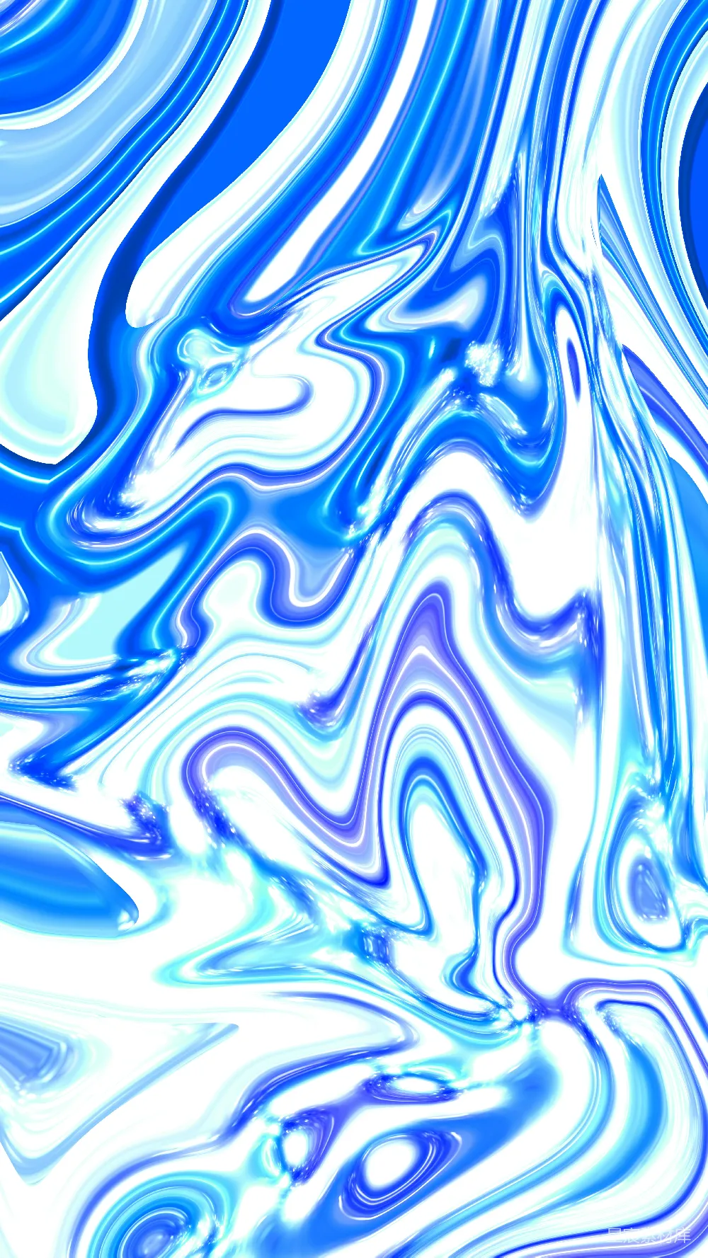 高清摄影  蓝白相间的大理石纹理液体背景