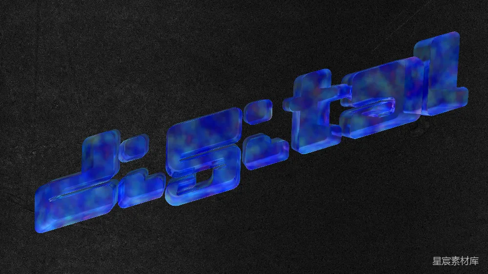 高清摄影  蓝色的3D文字，带有大理石纹理