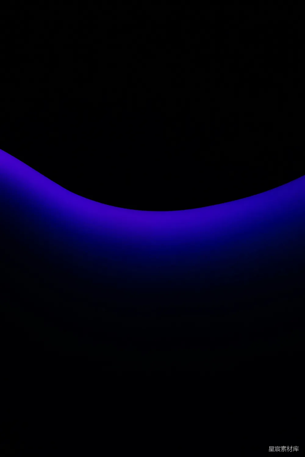 高清摄影 壁纸 黑色背景上有一个蓝色的弯曲物体