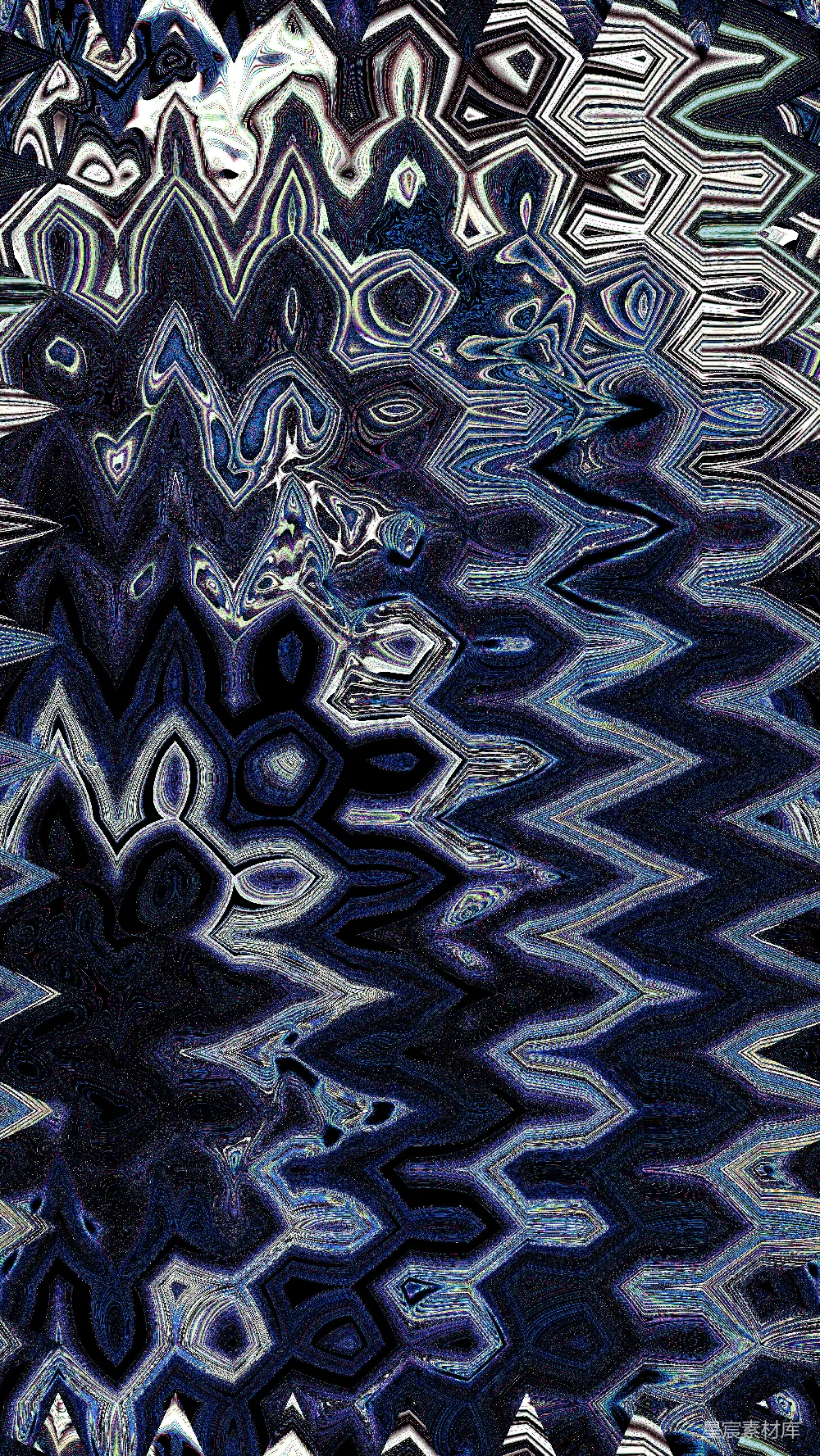 高清摄影  抽象的波浪图案，带有蓝色的渐变色彩。