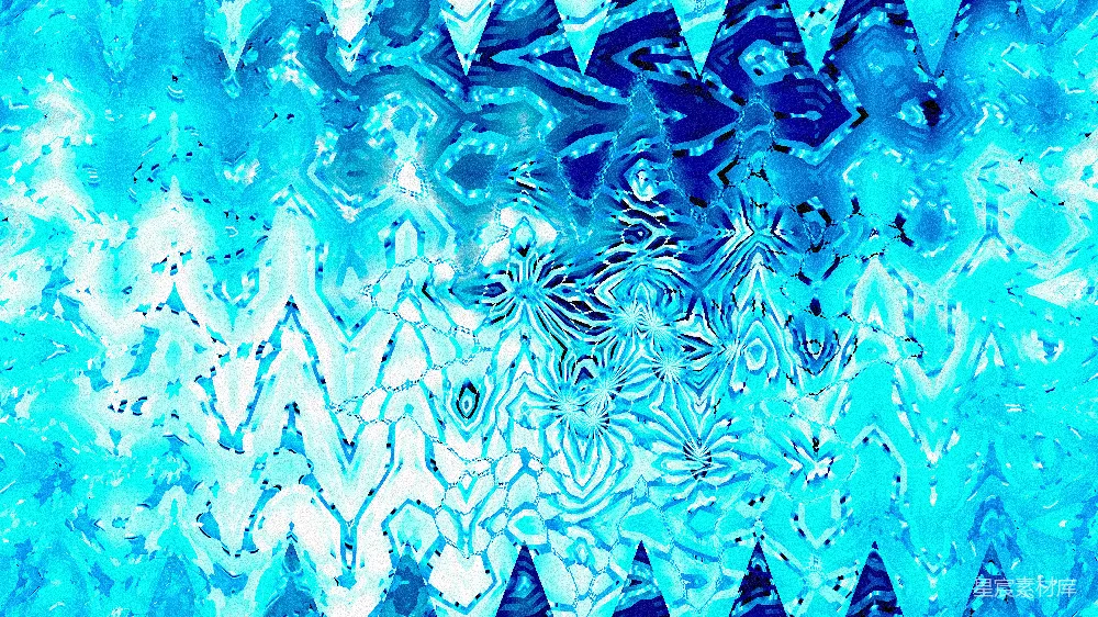 高清摄影  展示的是抽象的蓝色波浪和扭曲的图案。