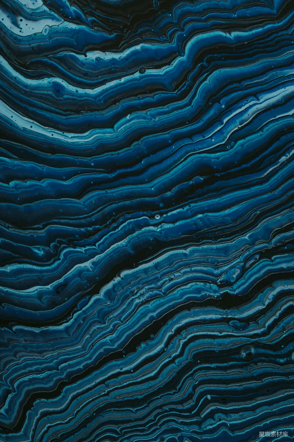 高清摄影  蓝白抽象画