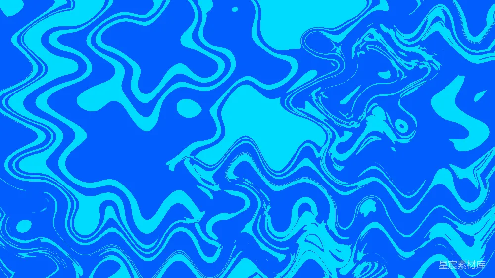 高清摄影  抽象的波浪图案，呈现出不同深浅的蓝色。
