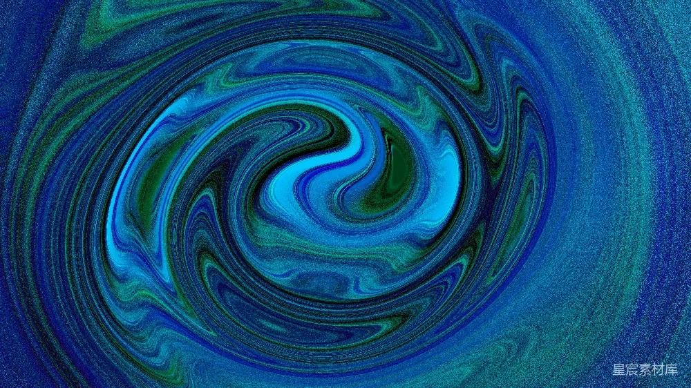 高清摄影  一幅抽象的蓝色漩涡画作
