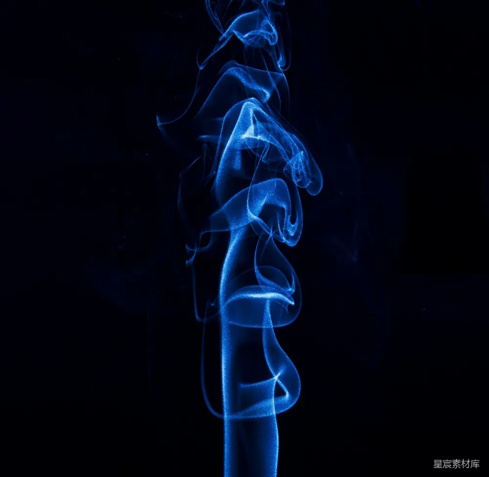 高清摄影  蓝白烟雾插图