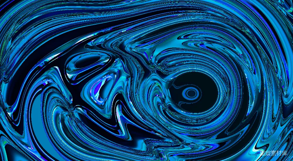 高清摄影  中间有一个黑色中心的蓝色漩涡。