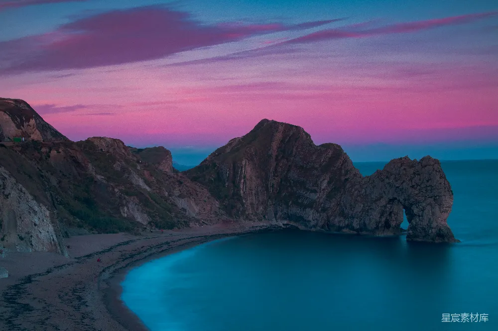 高清摄影 自然 旅行 壁纸 日落时分的沿海拱门和峡湾