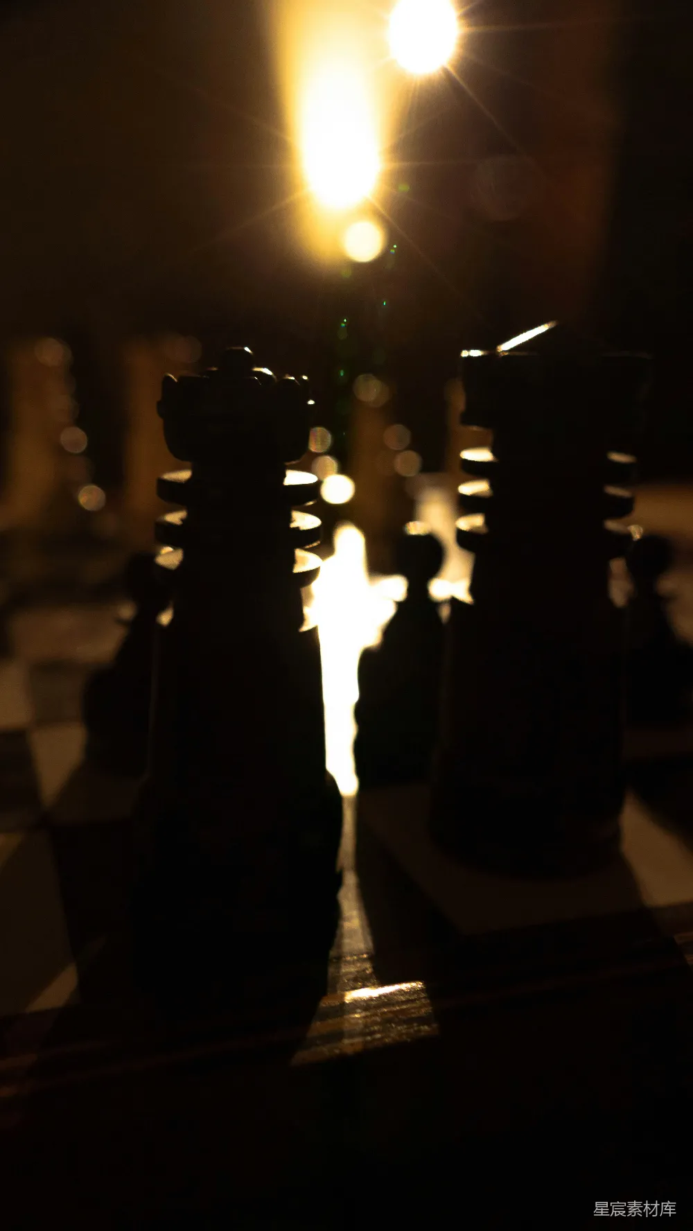 高清摄影  一个带灯的棋盘