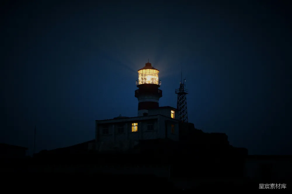 高清摄影  夜间灯塔