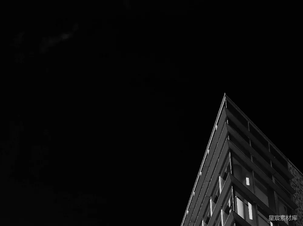 高清摄影  灰色混凝土建筑在夜空下