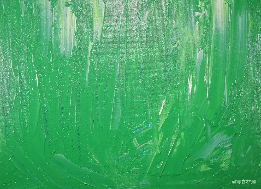高清摄影  一幅绿色背景上的绿色油漆抽象画。