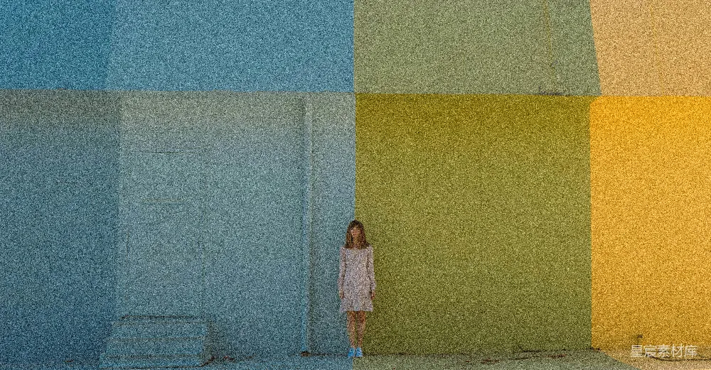 高清摄影  女人站在墙边