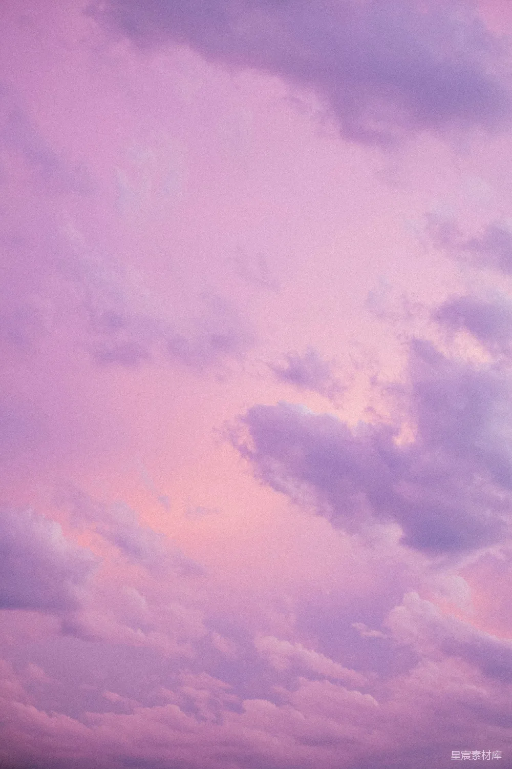 高清摄影  粉蓝相间的天空