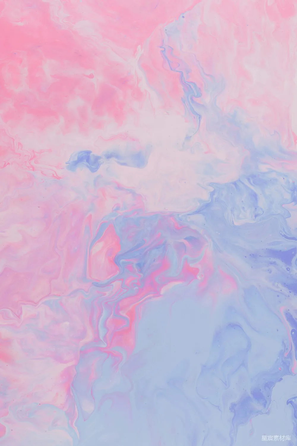 高清摄影  一幅粉色和蓝色的画作，背景为白色。