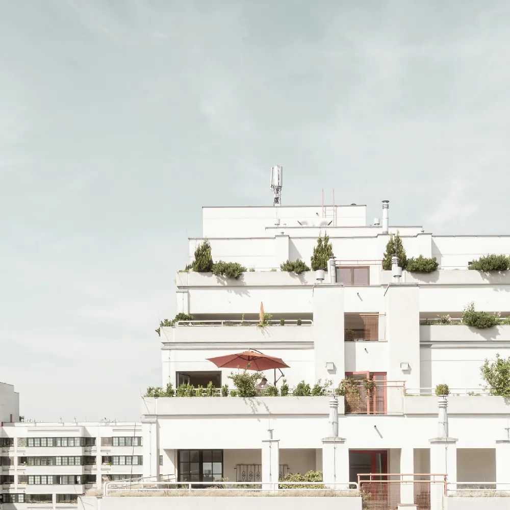 高清摄影  白色混凝土建筑