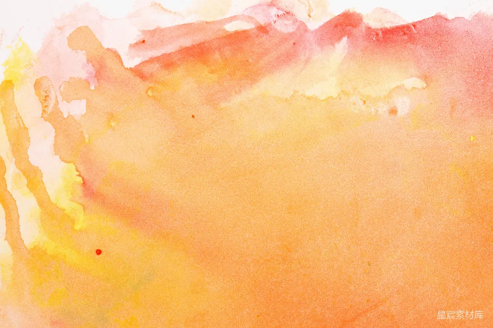 高清摄影  橙黄色调的抽象水彩画
