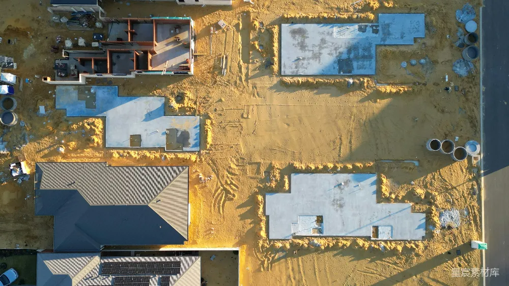 高清摄影  一幅房屋建设中的鸟瞰图