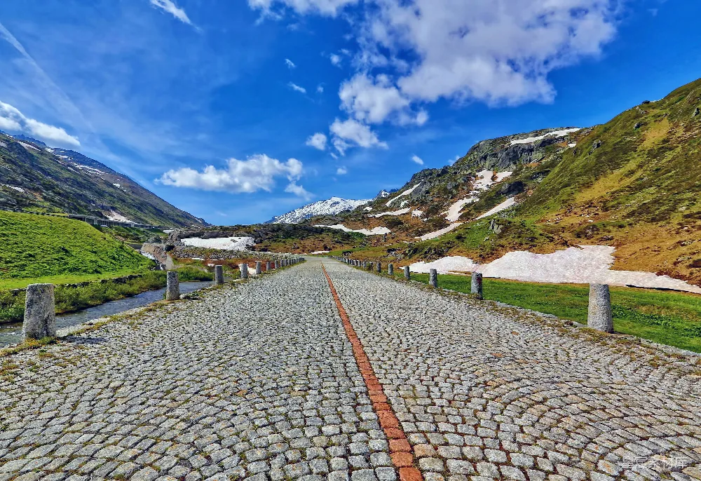 高清摄影  灰色水泥路