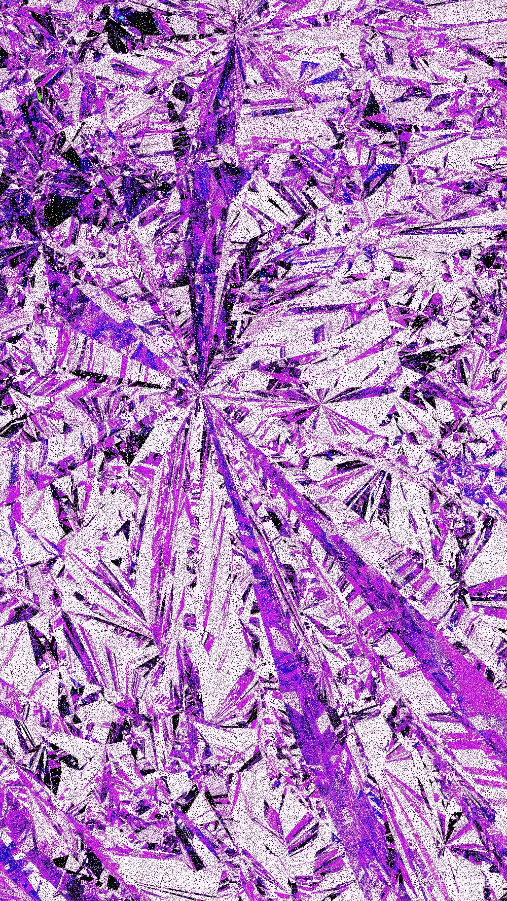 高清摄影  紫色的，抽象的，反光的晶体图案。