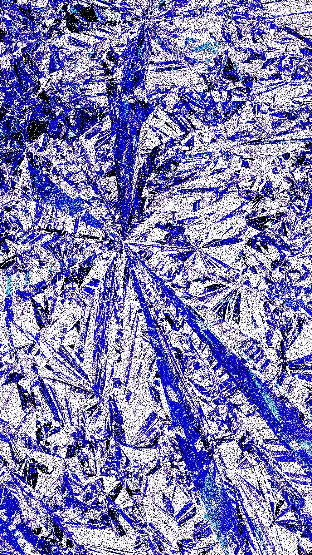 高清摄影  蓝白相间的抽象晶体图案。
