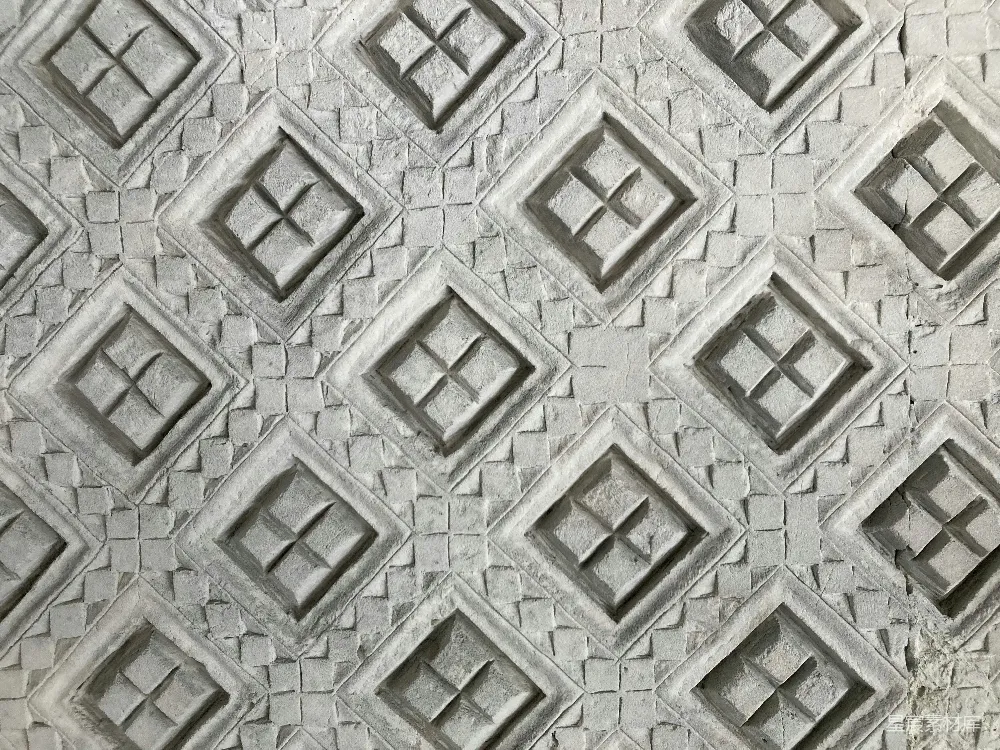 高清摄影  一堵墙的特写，上面有图案。