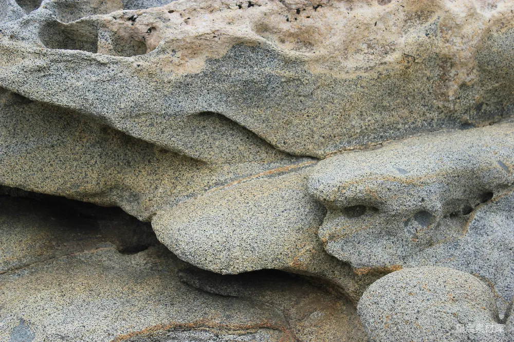 高清摄影  岩石纹理清晰、风化严重的特写。