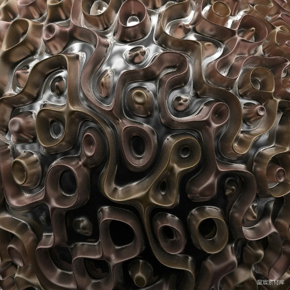 高清摄影  棕白抽象画