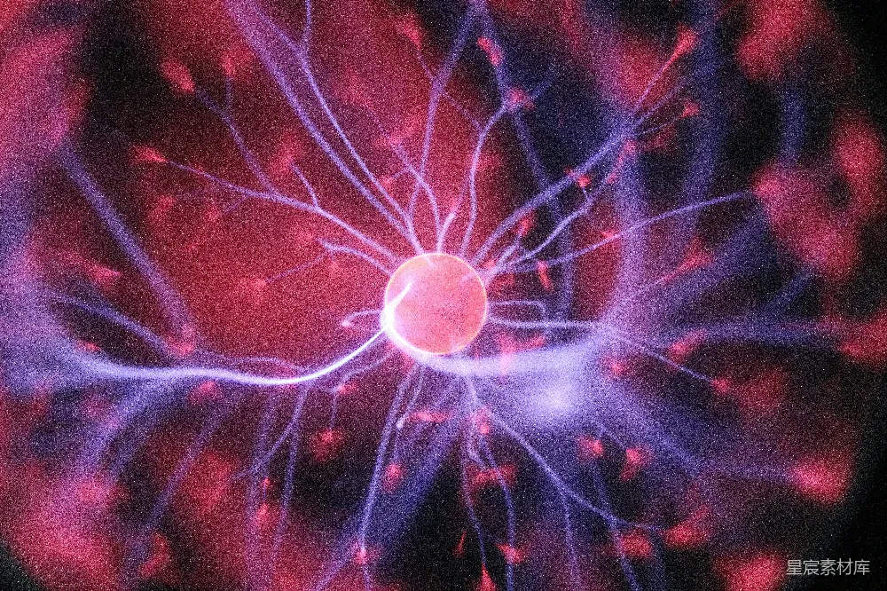 高清摄影  紫色和粉色的等离子体球