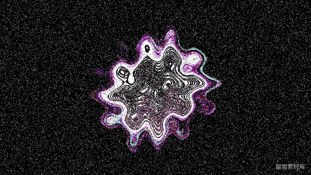 高清摄影  灰色背景上一个扭曲旋转的紫色形状。