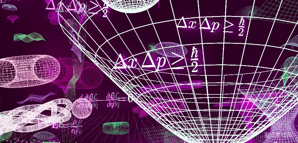 高清摄影  物理学方程和几何形状的抽象表示。
