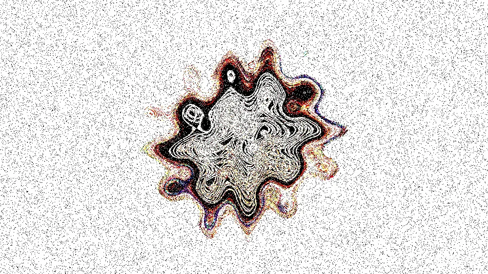 高清摄影  一个抽象的、波浪形的斑块，背景是白色的。