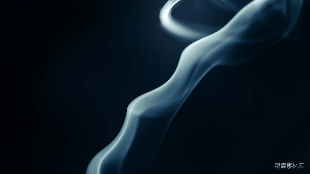 高清摄影 壁纸 实验性 黑底上飘着一缕蓝烟